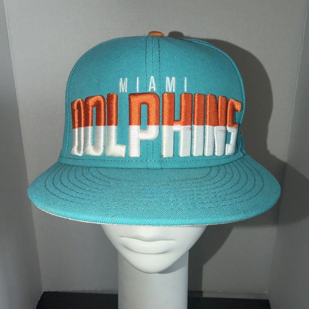 New Era 9FIFTY Miami Dolphins Snapback Hat – Teal/Orange – NFL – Size M/L
